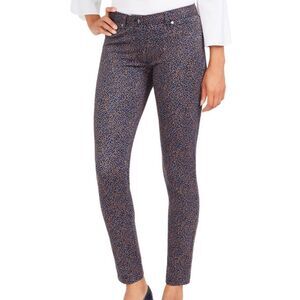 J. McLaughlin Straight Leg Stretch Pant - Navy/Orange Speckled